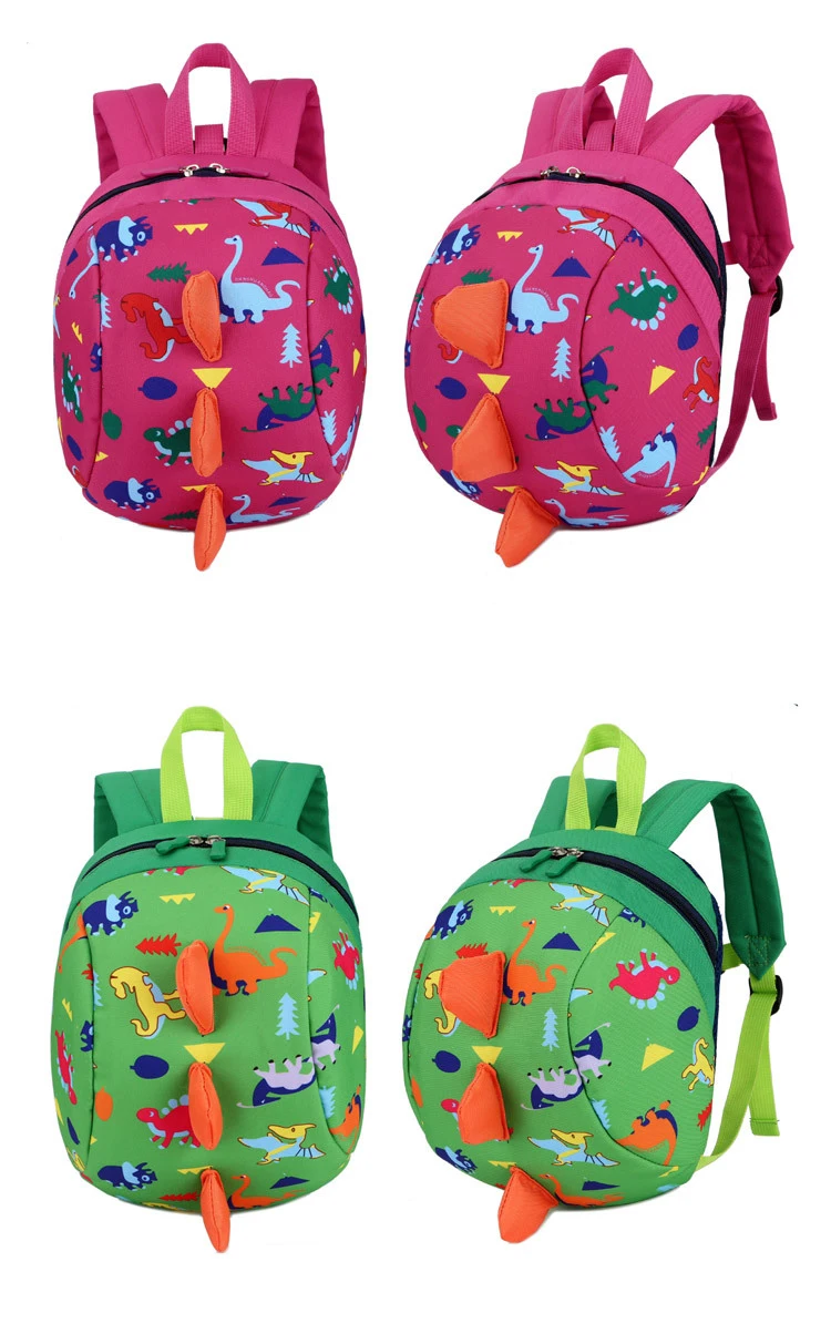 2019 New children's backpack cute cartoon little dinosaur anti-lost children school bags for boys girls toddler kids backpack