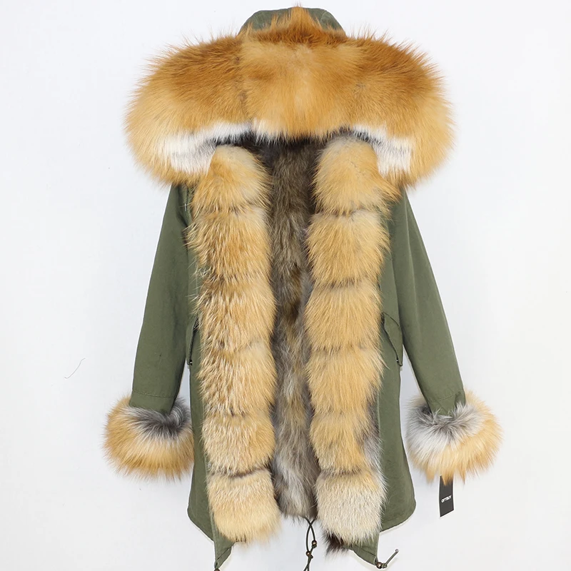 OFTBUY 2020 Winter Jacket Women Long Parka Real Fox Fur Coat Natural Raccoon Fur Collar Hood Thick Warm Streetwear Parkas New