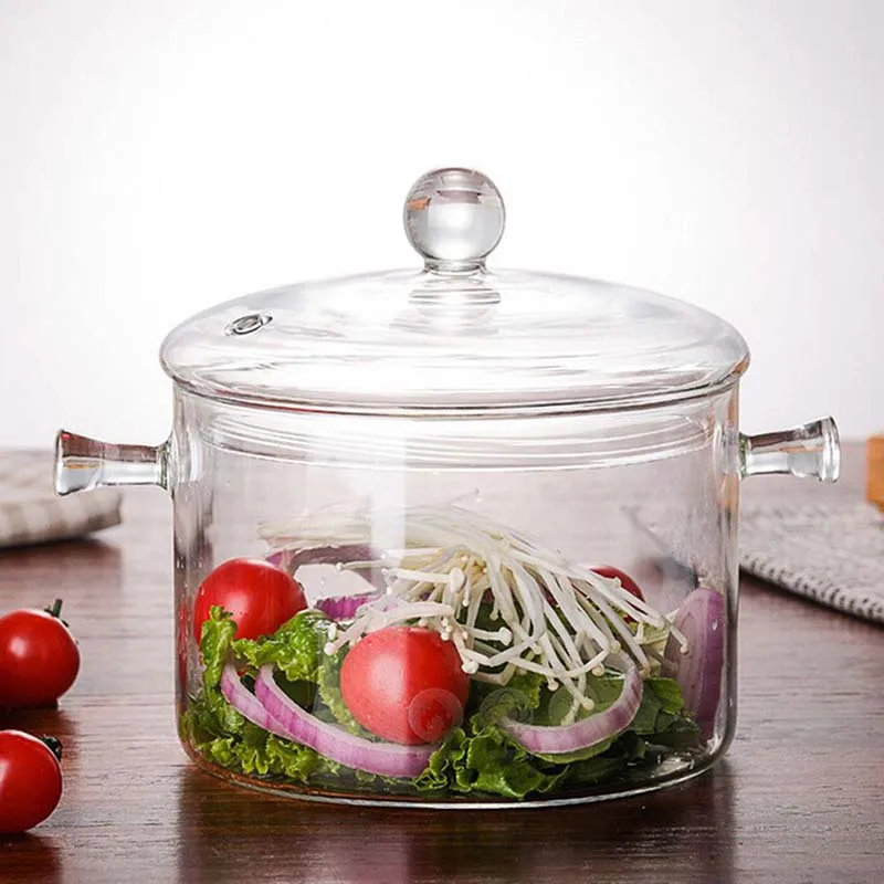 

1500ML Household Glass Soup Pot Electric Ceramic Stove Heating Glass Bowl Handmade Cooking Tools Kitchen Supplies