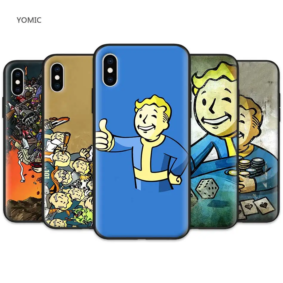 

game Fallout Black Soft Case for Apple iPhone XR 7 8 6 6S Plus X XS MAX 5 5S SE TPU Silicone Mobile Phone Case Cover