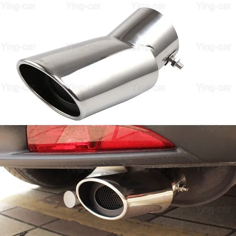 2Pcs Silver Exhaust Muffler Tail Pipe Tip Tailpipe for Honda CRV CR V
