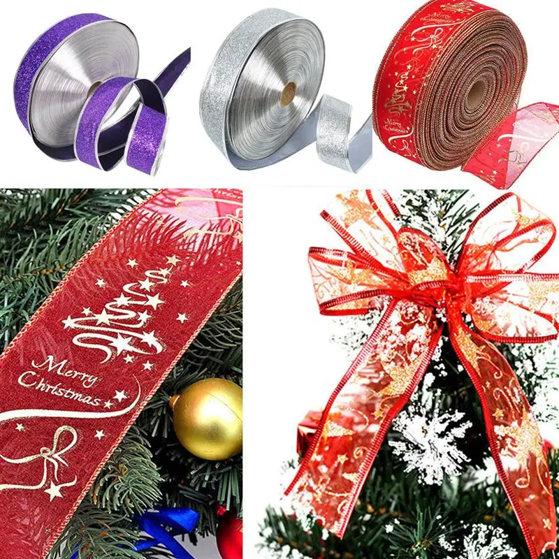 200 см ленты для украшения рождественской елки, вечерние ленты для рождественского банта, высококачественные рождественские украшения для дома