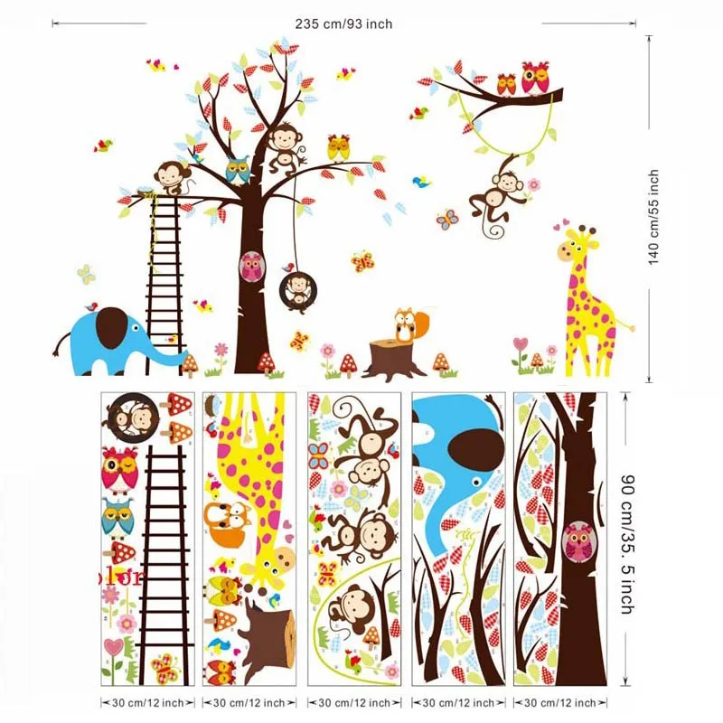 ٪ شجرة كبيرة الحيوان ملصقات الحائط للأطفال غرفة منزل الديكور القرد البومة zoo الكرتون diy الأطفال الطفل المنزل صائق جدارية الفن ٪ شجرة كبيرة الحيوان ملصقات الحائط للأطفال غرفة منزل الديكور القرد البومة zoo الكرتون diy الأطفال الطفل المنزل صائق جدارية الفن
