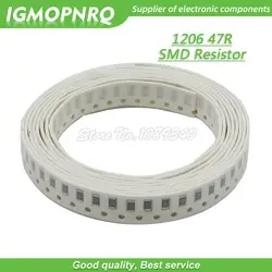 100 шт. 1206 SMD резистор 1% 47 Ом резистор проволочного чипа 0,25 W 1/4W 47R IGMOPNRQ