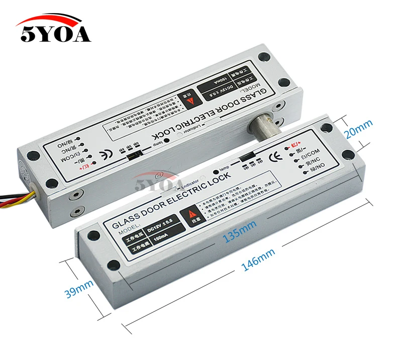 

Surface Mounting DC 12V fail-safe Mode Electric Bolt Lock with Delay Security Setting for Access Control Intercom System