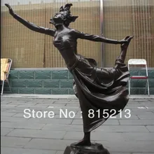 Bi00108 4" Огромный Европа Девушки танцуют артисты Бронзовый искусство статуя