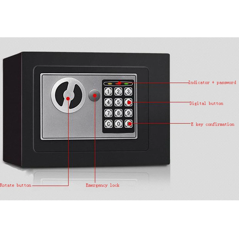 Цифровой электронный кодовый замок для дома и офиса безопасный Чехол для программирования ключей 3-8 цифровая клавиатура Сейф Коробка для