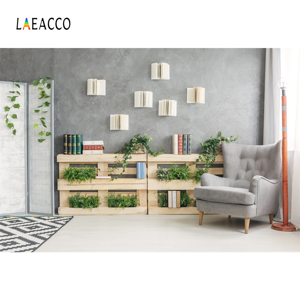 Laeacco гостиная экран диван исследование деревянные книжные полки лоза фоны для фото внутри помещения фотография Виниловый фон фотостудия