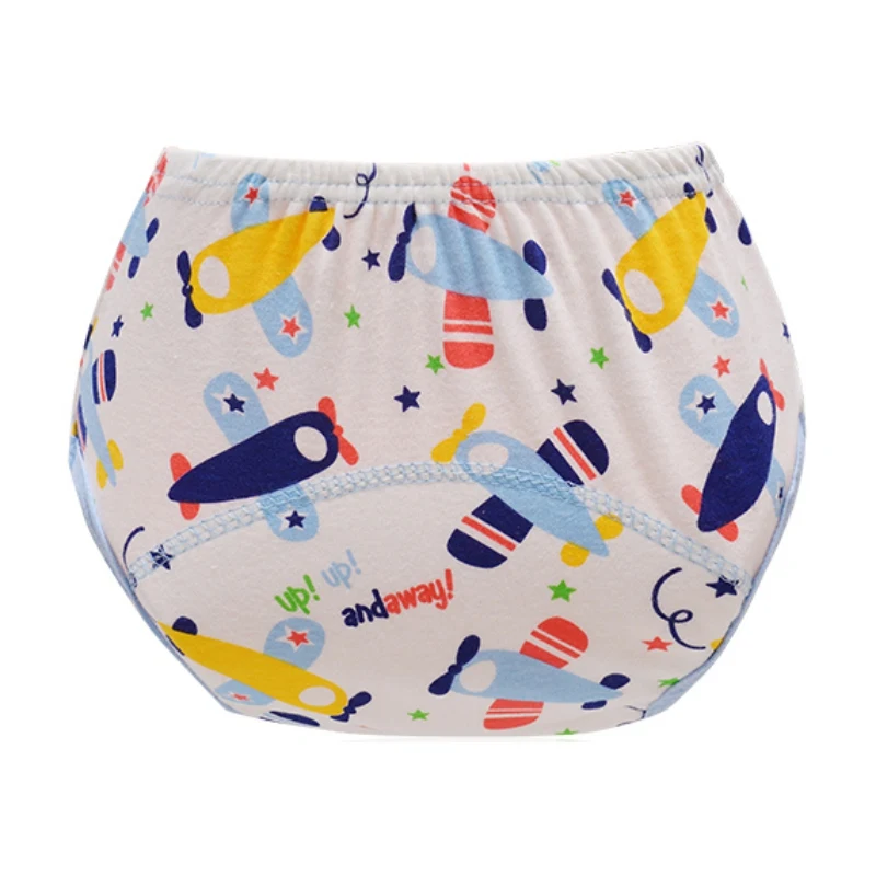 Infant baby clothing baby soft toilet training diaper cartoon printing cotton breathable pull-on pants bread pants