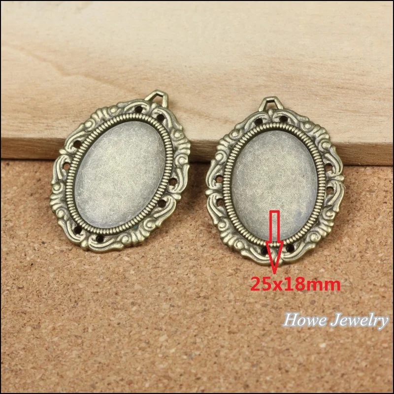 

Wholesale 9pcs quality Antique bronze Oval frame connector Pendant Alloy DIY Fashion charm Bracelet Necklace Jewelry Accessories
