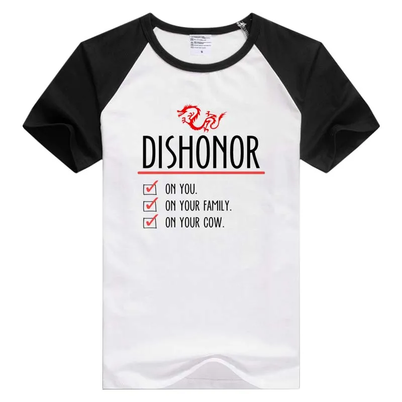 Повседневная мужская и женская футболка с коротким рукавом Mulan Dishonor удобная