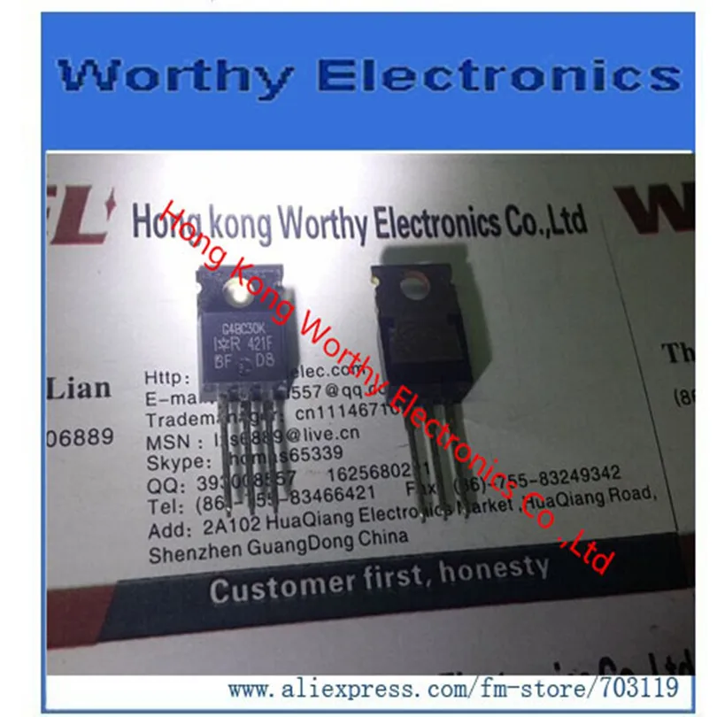 

Free shipping 10PCS/LOT With pdf Datasheets IGBT 600V 28A 100W TO220AB G4BC30K IRG4BC30KDPBF