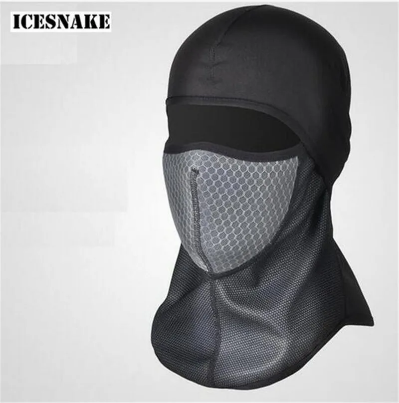 ICESNAKE мотоциклетная зимняя велосипедная маска для лица фильтр Маска спортивные лыжные маски для езды на велосипеде для бега термальная флисовая маска для лица - Цвет: Серый