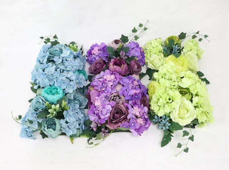 Flone Artificial Road Flower Row Silk Flower Hydrangea Peony Rose Flowers Wedding Arch Road Lead Home Hotel Party DIY Decor  (8)