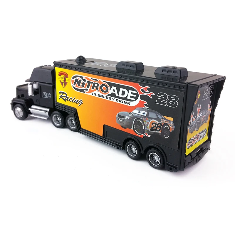 Дисней Pixar Cars Mack Uncle No.28 Nitroade гоночный автомобиль 1:55 литой под давлением