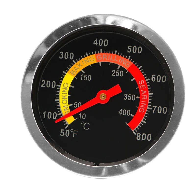 

Stainless Steel Barbecue BBQ Smoker Grill Thermometer Temperature Gauge 10-400 degrees