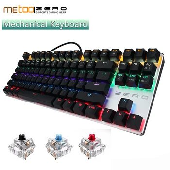 

Metoo Mechanical Gaming Keyboard Wired LED Backlit Computer PC 87 Keys Professional Keypad Games For Overwatch DOTA 2 Esport LOL