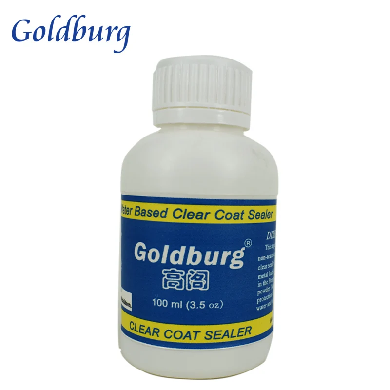 Topcoat Sealer of gold foil aluminum leaves and Powder dilute Clear