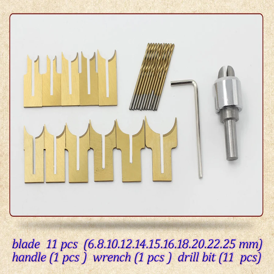 24pcs / set solid carbide Ball knife Woodworking tools Wooden beads drill tool Beads bit 9 size 6/8/10/12/14/15/16/18/20/22/25mm