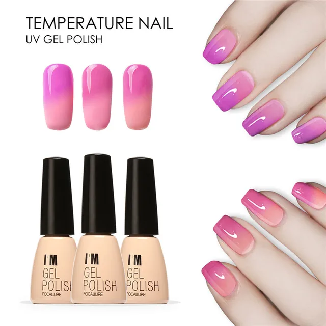 Focallure Temperature Color Changing Nail Gel Polish Long Lasting Focallure Temperature Color Changing Nail Gel Polish Long Lasting Soak Off Led Uv Chameleon