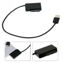 Высокоскоростной USB 2,0 кабель-адаптер для SATA Slimline ноутбука CD Привод DVD Rom Кабель-адаптер #911 Новый