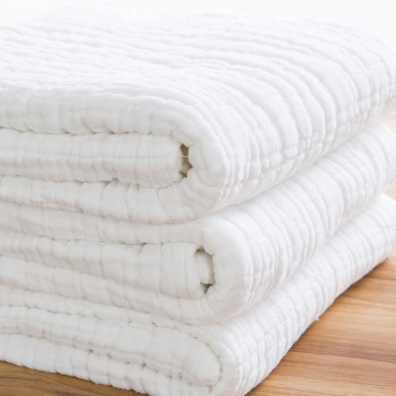 100 Cotton Gauze Blanket for baby children Modern Soft white Solid