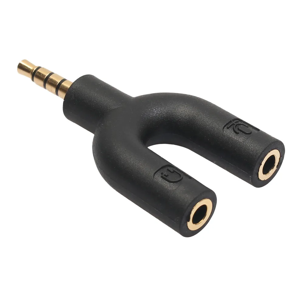 

Headset Adapter Kit U Shape 3.5mm Y Splitter for Audio Headphone and MIC Headset Cellphone Factory Price Drop Shipping