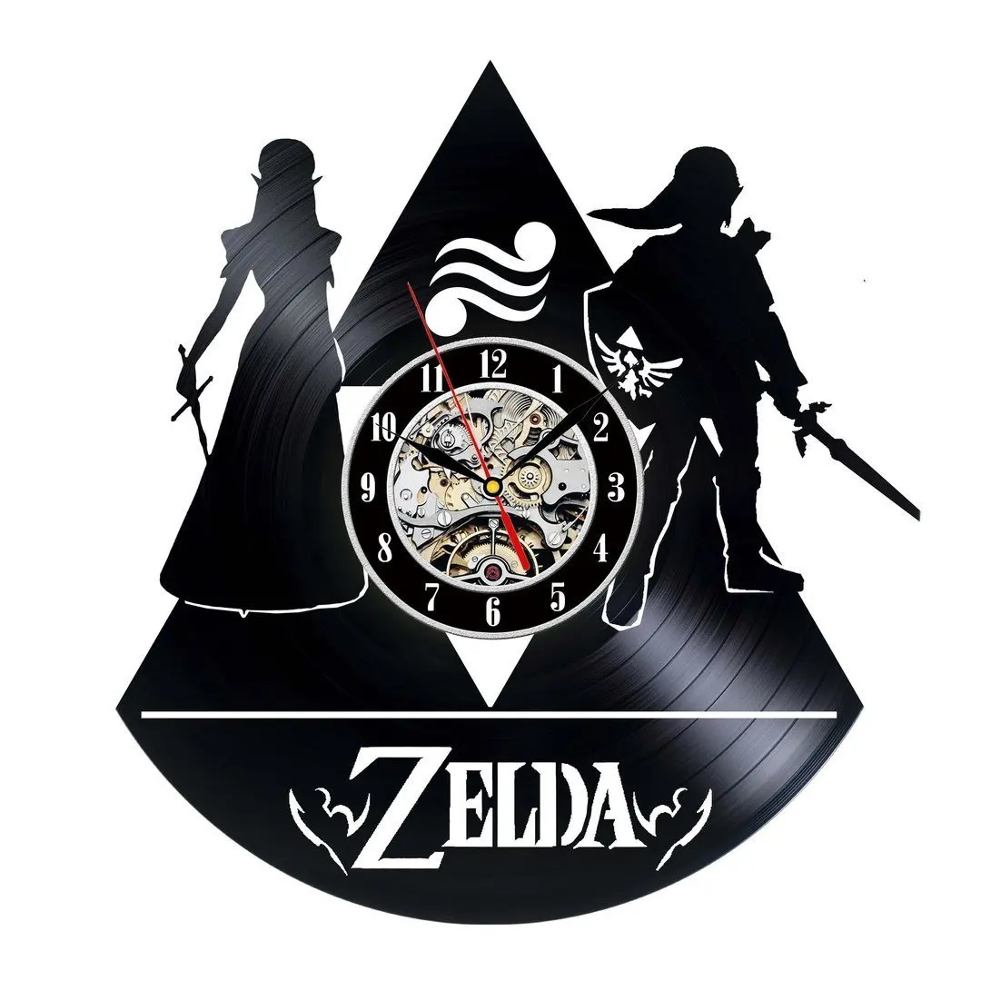 

2019 Sale Special Offer Cartoon Saat Zelda Wall Clock Home Decoration Accessories Design Hanging Watch For Vinyl Record Clocks