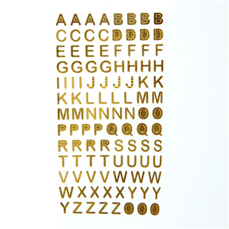 SIANCS 1 шт., милые наклейки с буквами для обучения детей, s телефоны, аксессуары для смартфонов, компьютерный дневник, декоративные наклейки DIY - Цвет: golden