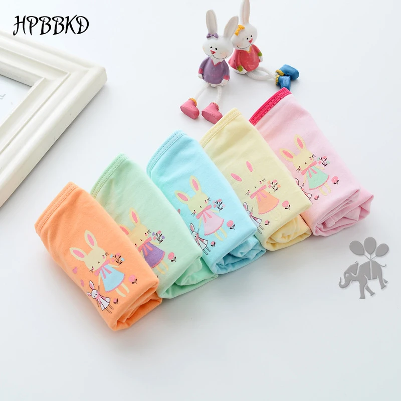 

5Pcs/lot Girls Cotton Boxer Briefs Children Panties Girls Boxer Shorts Children's Panties Kids Underwear For 2-12 Years GU195
