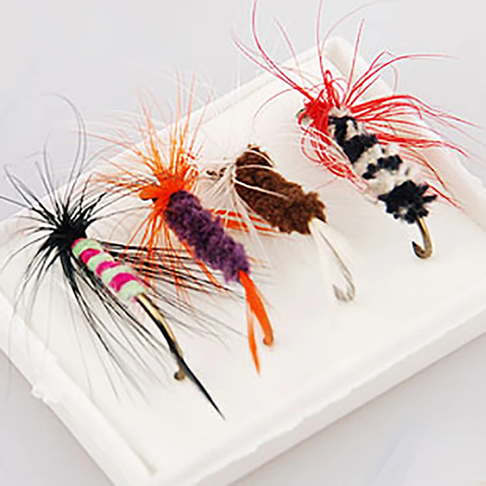4pcs/lot fly fishing lure set Artificial Insect bait trout fly fishing