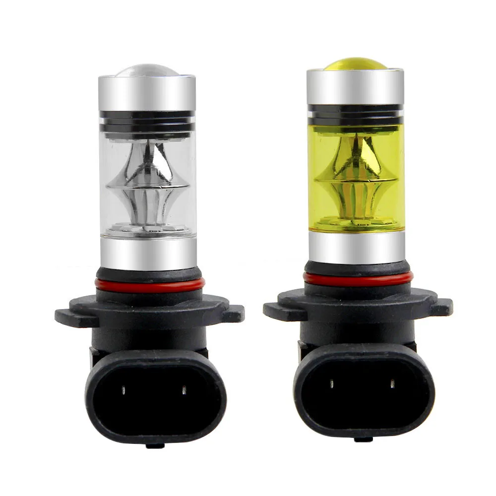 2pcs H11 LED Fog Light H8 Bulbs 9005 HB3 HB4 9006 Car Running Lights Auto Driving Lamp 12V 24V 6000K White Yellow