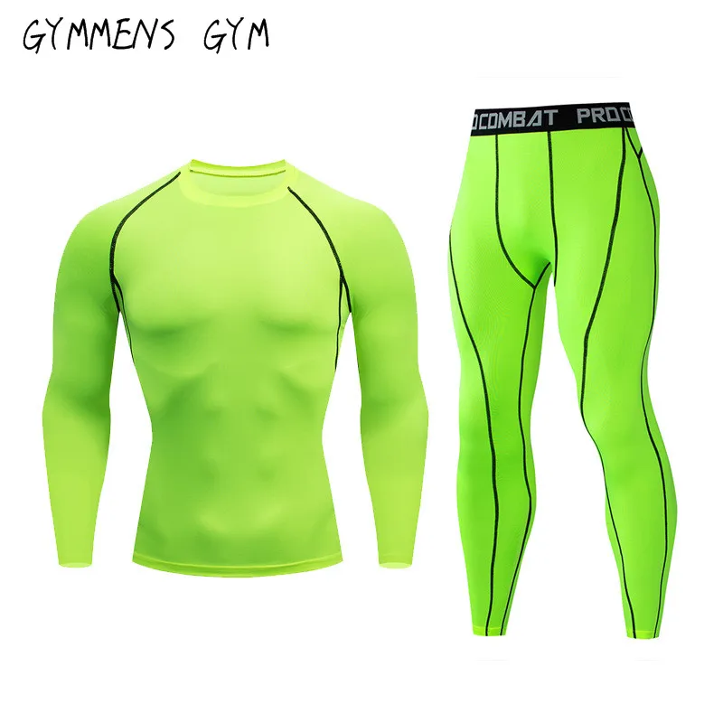 

Men Compression Base Layers Running Elastic Tights Suit Fitness Workout Gym Bodybuilding Basketball Set