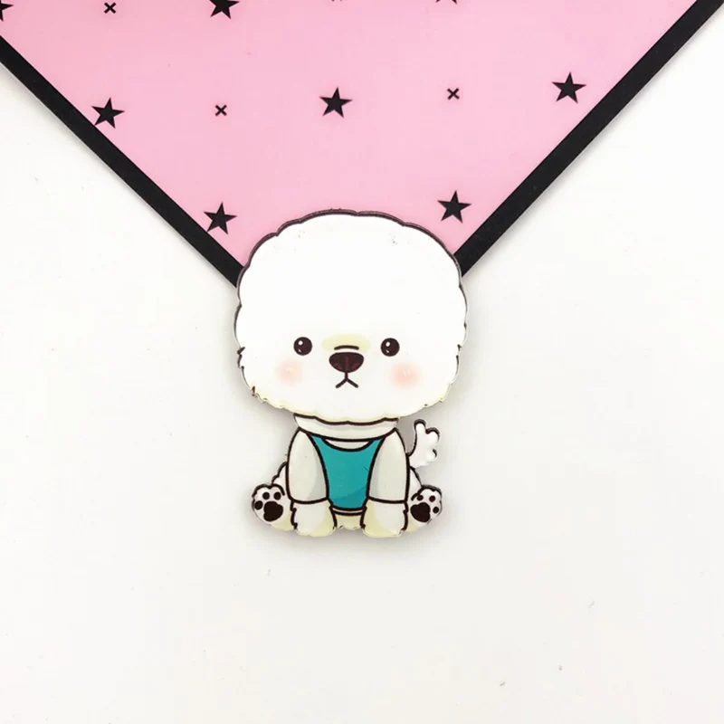 Brooch High Quality Cartoon 1PC Acrylic Badges Animals For Backpacks Harajuku Cute Dog Pins For Clothes Hot Sale Kawaii Cat