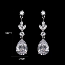 WEIMANJINGDIAN, Новое поступление, белое золото, цвет, покрытие, кубический цирконий, кристалл, CZ, циркониевый столб или винт, стильные серьги для женщин, невесты