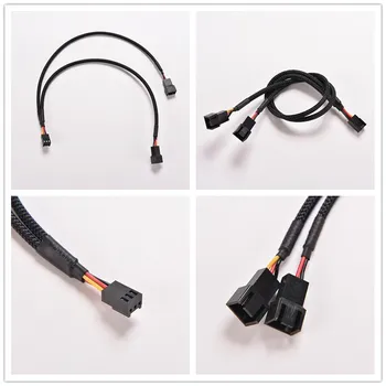 

3Pin Female Y-Splitter to Dual 3 Pin Male Mainboard Power Cable Adapter PC Computer Case Fan Connect Wire Splitter Convert
