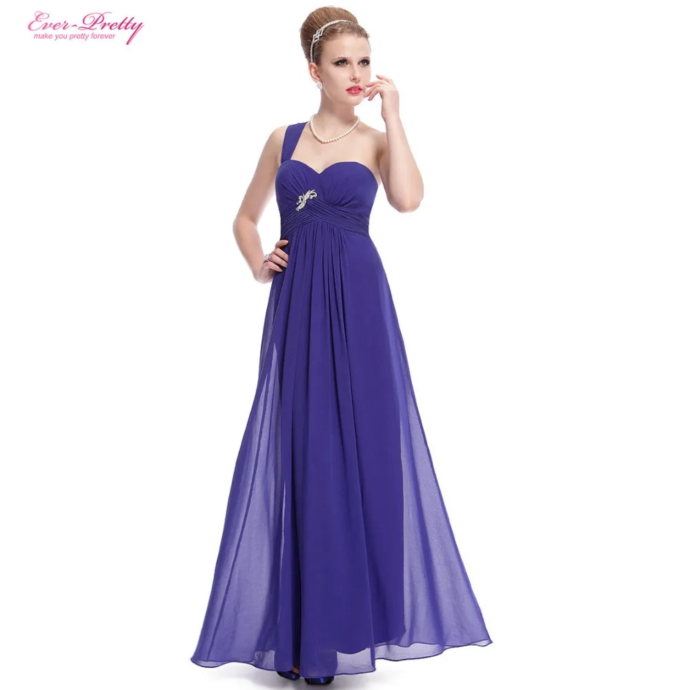 Evening Dress Ever Pretty Elegant One Shoulder Sapphire Blue Summer ...