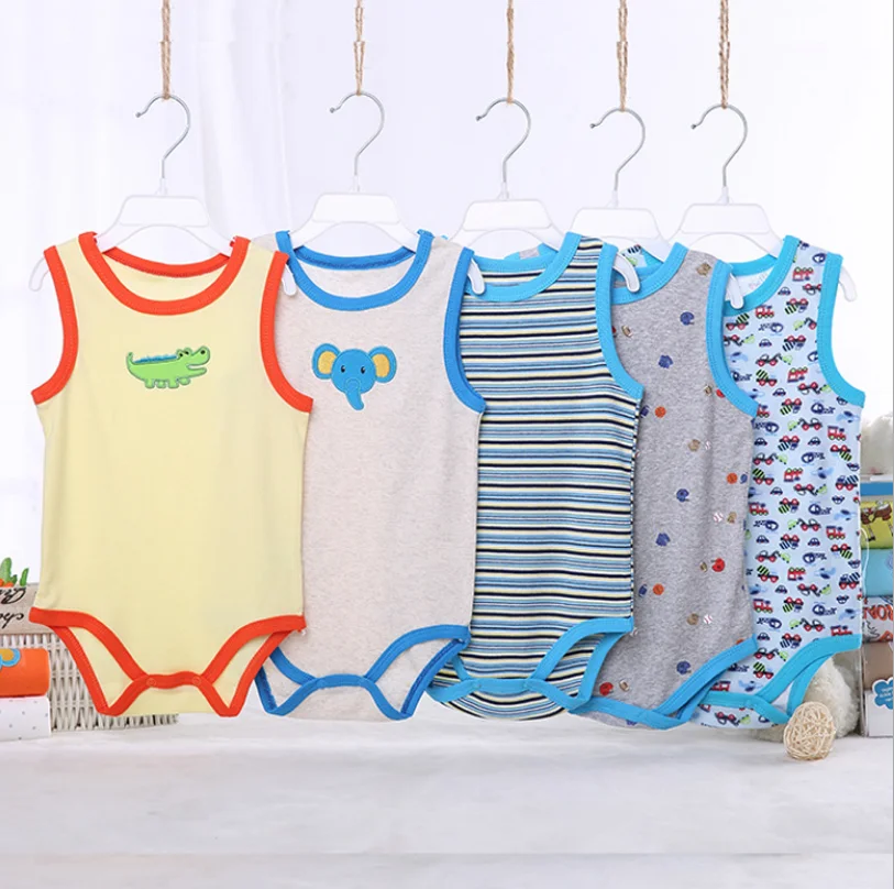 

1PCS newborn clothes summer sleeveless baby clothes cotton baby jumpsuit baby boy girls clothes fashion cotton kids clothes