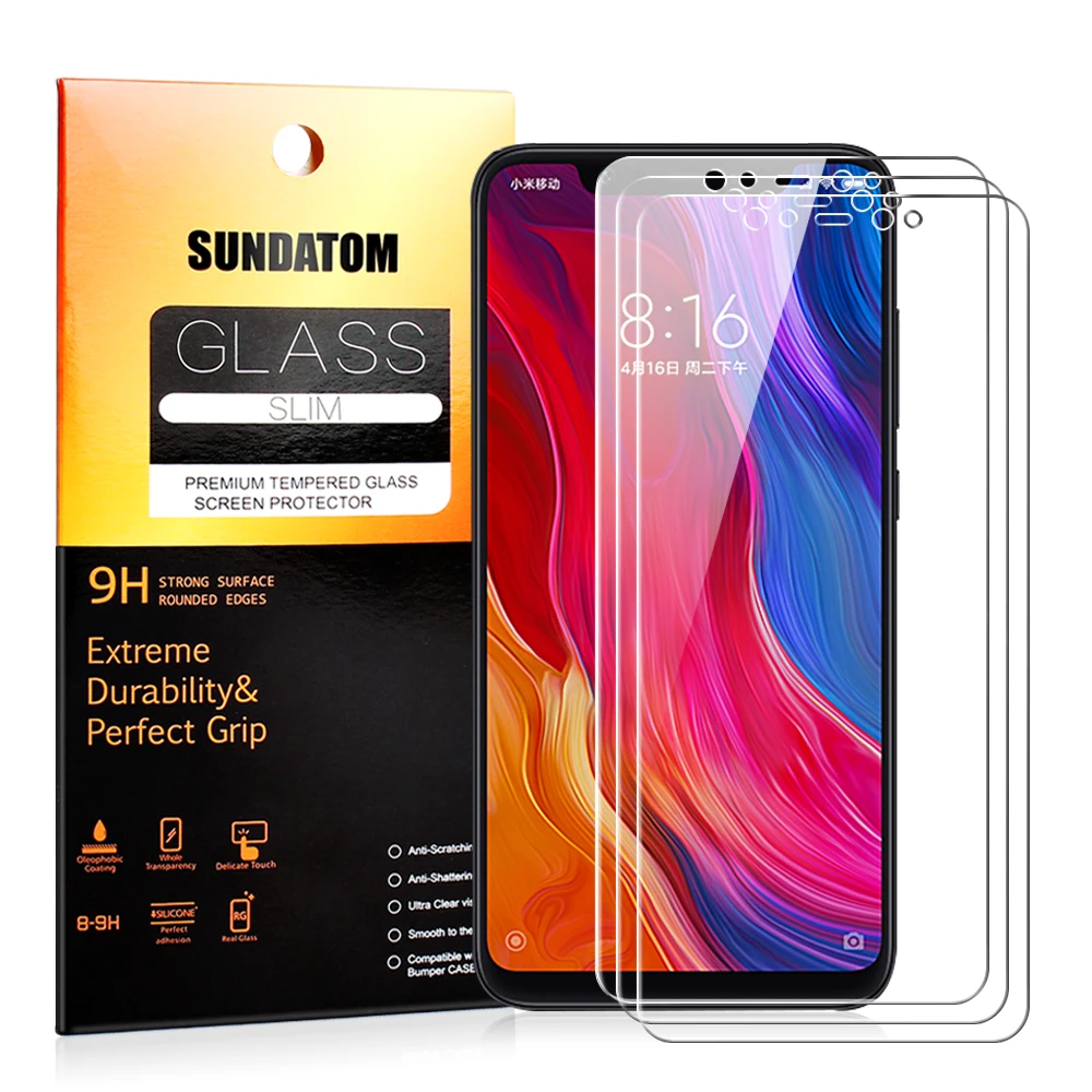 SUNDATOM Xiaomi Mi 8 SE Screen Protector Premium Tempered Glass HD ...