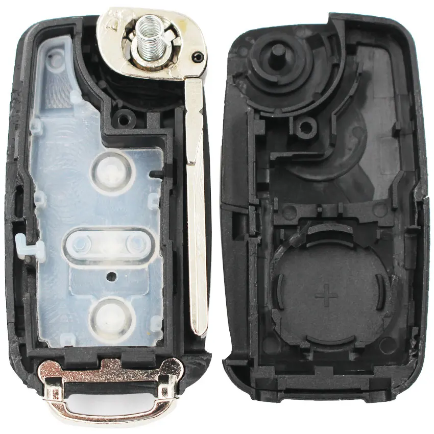3 кнопки Складной флип пульт дистанционного ключа автомобиля чехол для Volkswagen Polo, Golf MK6 Tiguan T-ouareg 202AD 202 H 202Q 753AB необработанное лезвие