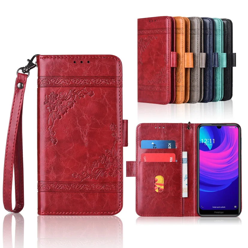 

Wallet case for Prestigio S Max cover with Strap,100% special PU Patterned Floral Flip Case With Card Pocket Kickstand case