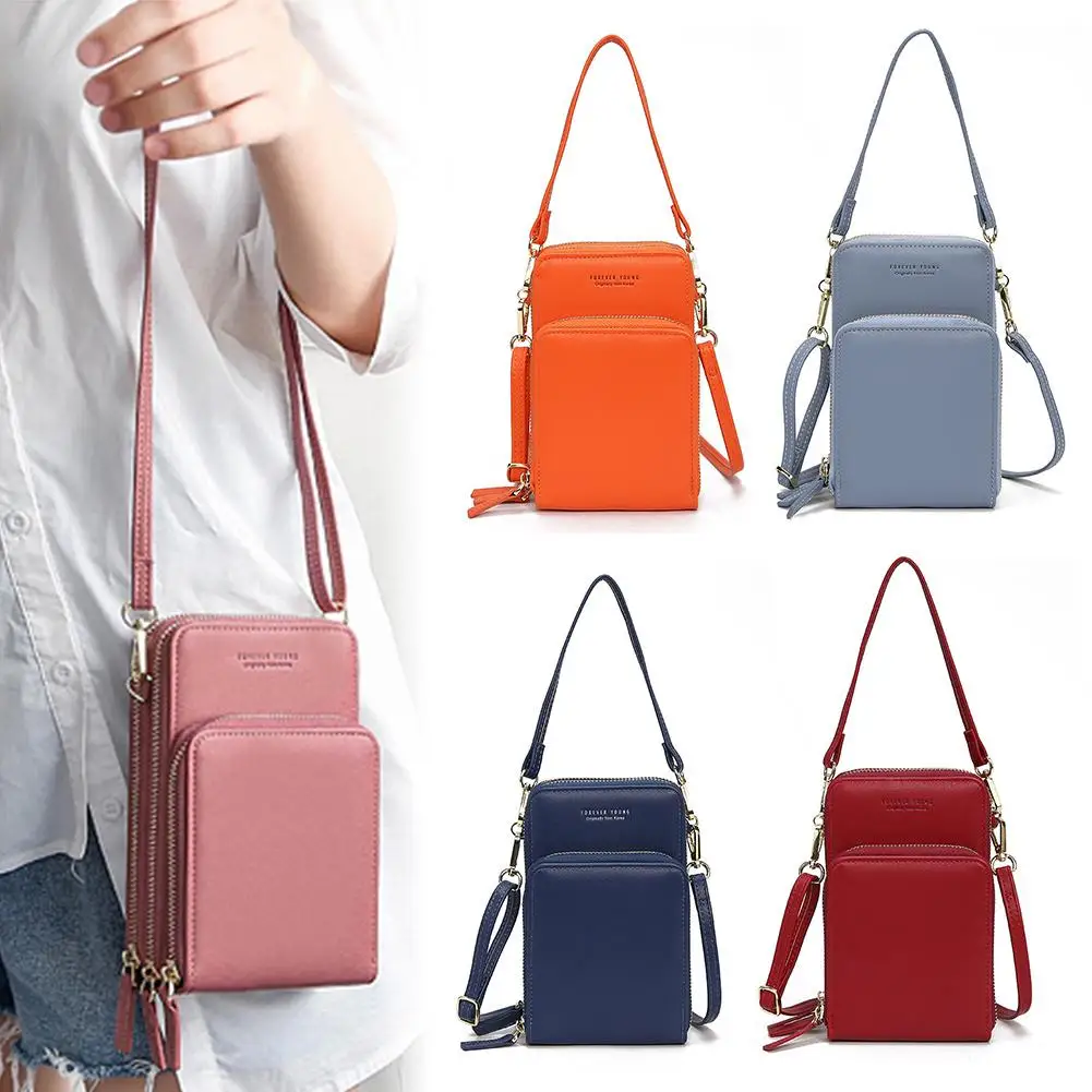 

High Quality Women's Bag Zipper Crossbody Bags Clutch Mini Messenger Shoulder Bag Female Large Capacity Phone Bag Ladies Purse