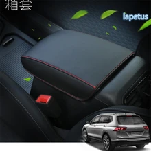 Lapetus Sedile Centrale Bracciolo Scatola di Immagazzinaggio di Protezione Pad Zerbino Decorazione Della Copertura Misura Per Volkswagen VW Tiguan MK2 2016 2017 2018 2019