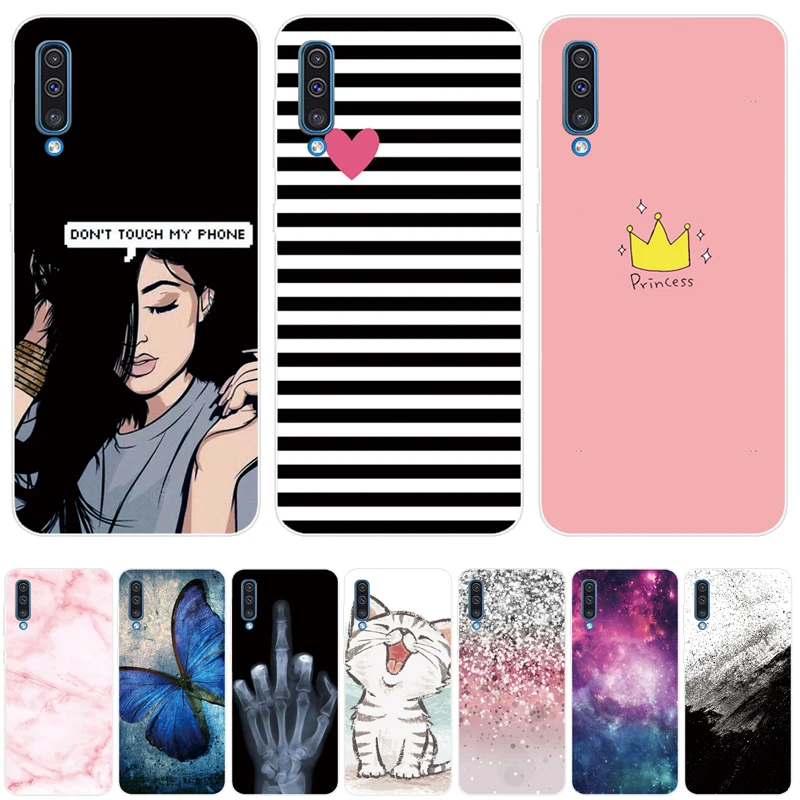 

Silicone TPU Case For Samsung Galaxy A50 Cases 6.4'' 2019 Fashion Back Case For Samsung A50 A 50 A505 A505F Phone Cover