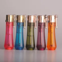 Ультратонкая компактная струйная Зажигалка шлифовальный круг Бутановая Зажигалка надутая газовая матовая мини-Зажигалка металлическая без газа