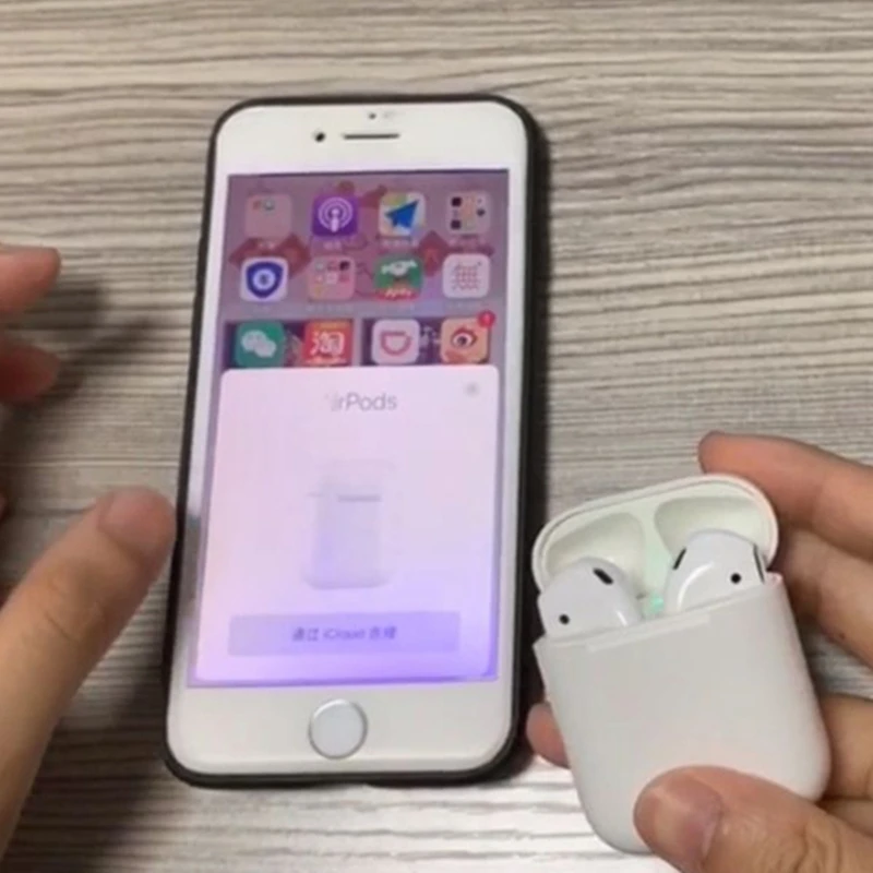 

New W1 chip Wireless Bluetooth 1:1 air Connect Headphone pods Earphone Ear For iPhone6 7 8 X XS Max Watch with a pop-up window