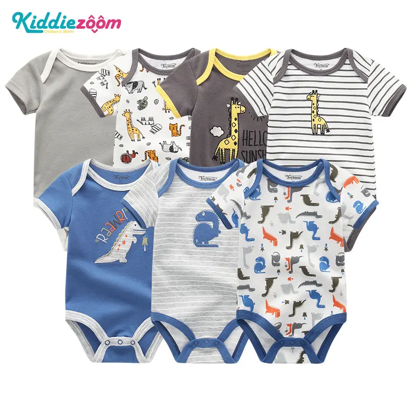 Комбинезон детский для новорожденных комбинезон Костюмы 7 шт./лот детские халаты хлопок детей пижама детская для девочек и одежда для маленьких мальчиков одежда для новорожденных зимний комбинезон для мальчика - Цвет: Q7028