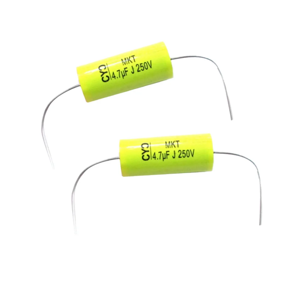 2pcs 4.7uF 250V Metallized Polyester Film Capacitor Audio Crossover Frequency divider midrange speaker