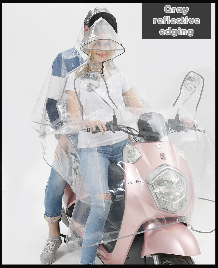 Yuding пластиковый велосипедный плащ прозрачный дорожное пончо мотоцикл/электромобиль дождевик для женщин \ мужчин со светоотражающими полями