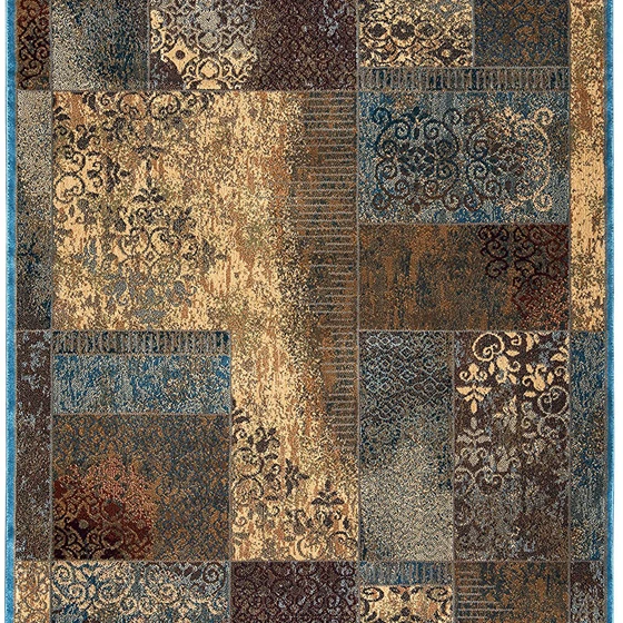 Rizzy Rugs BV-3196 6'-7-by-9'-6 Bellevue Area Rug, Transitional Blue